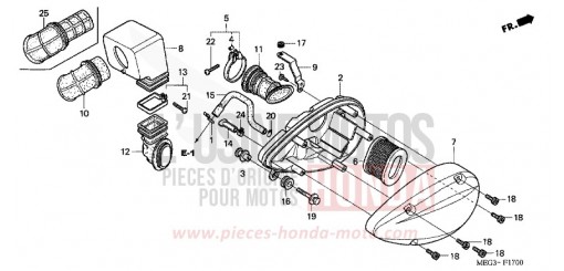 FILTRE A AIR VT750C4 de 2004